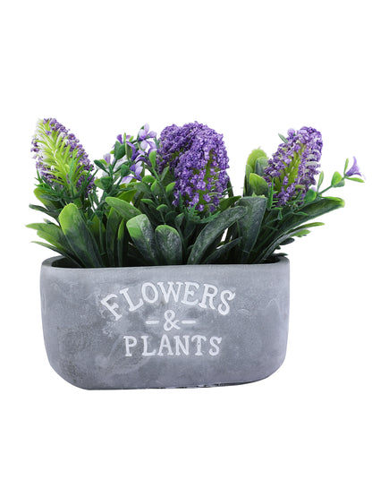 Grey 1 Pieces Lavender Artificial Plant With Pot