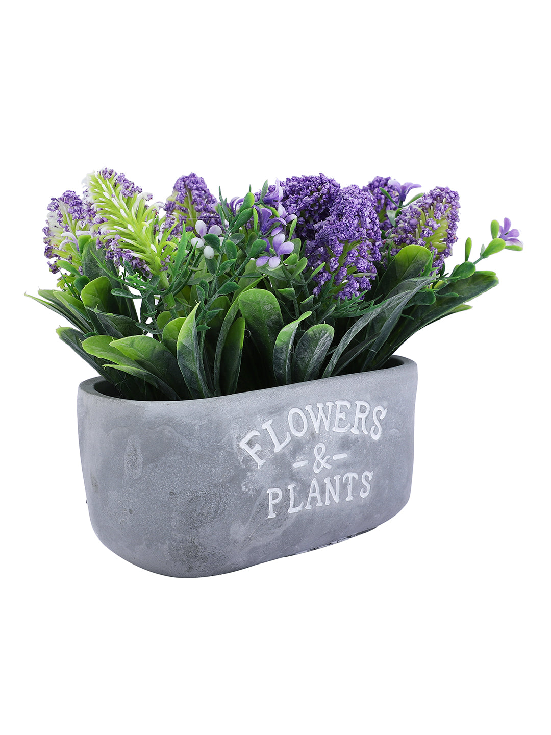 Grey 1 Pieces Lavender Artificial Plant With Pot