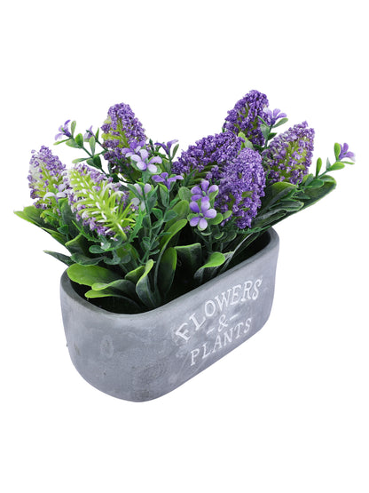 Grey 1 Pieces Lavender Artificial Plant With Pot