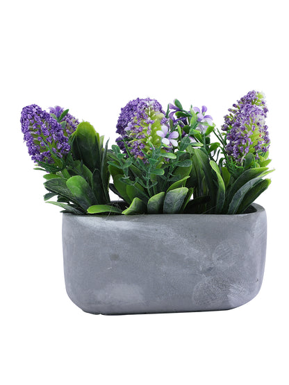 Grey 1 Pieces Lavender Artificial Plant With Pot