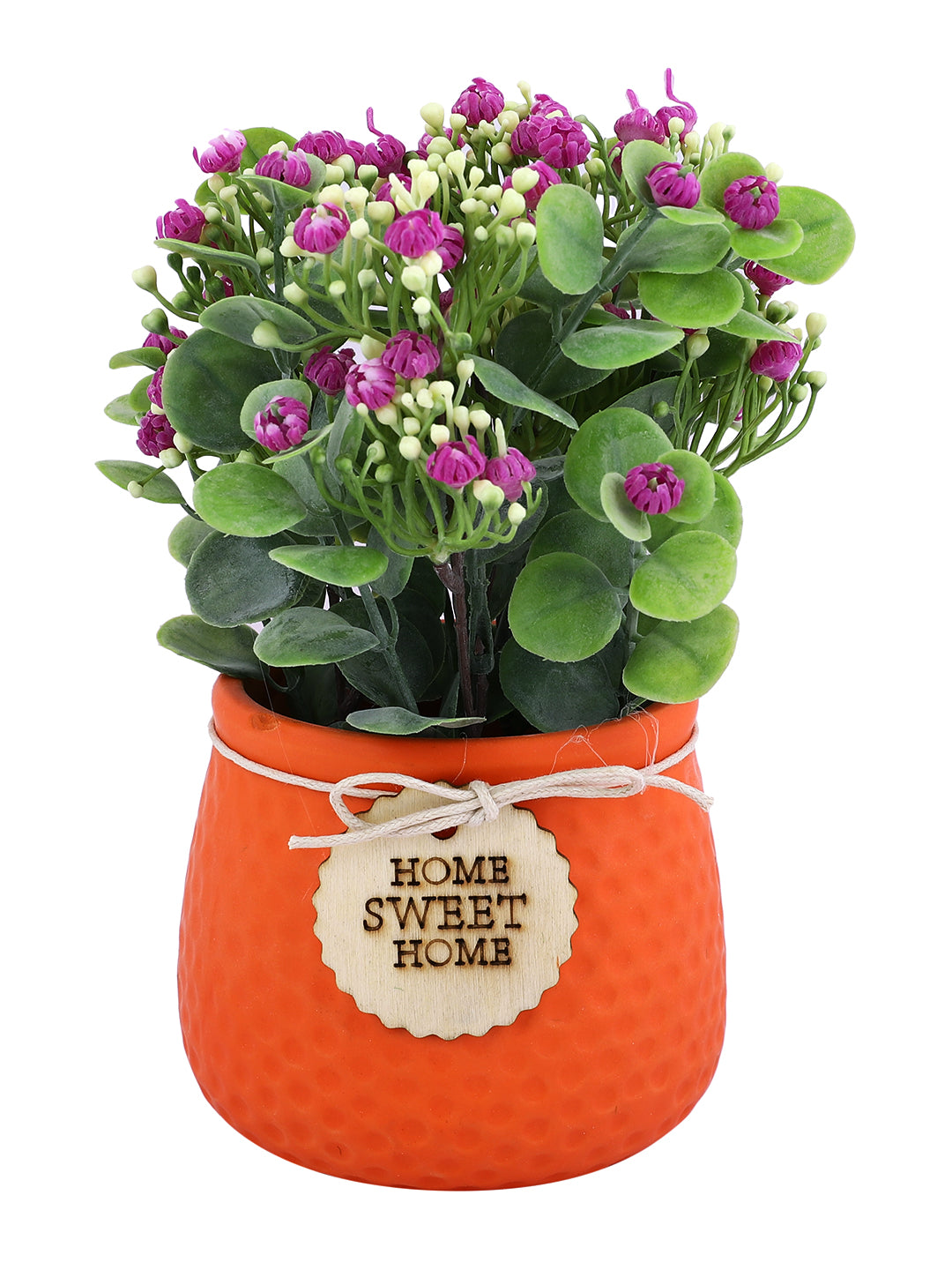 Red 1 Pieces Violet Artificial Plant With Pot
