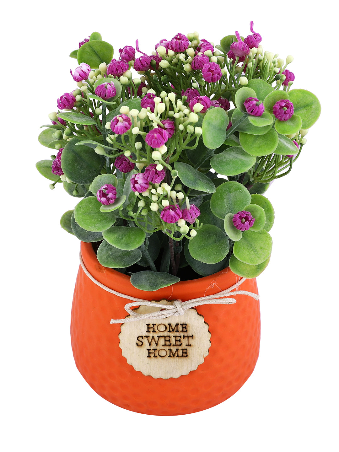 Red 1 Pieces Violet Artificial Plant With Pot