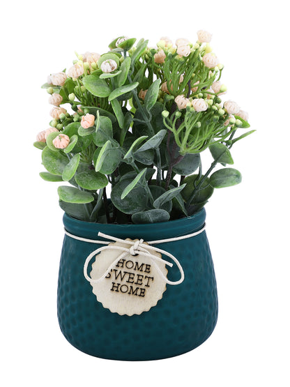 Green Rose Artificial Plant With Pot
