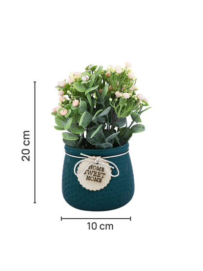 Green Rose Artificial Plant With Pot