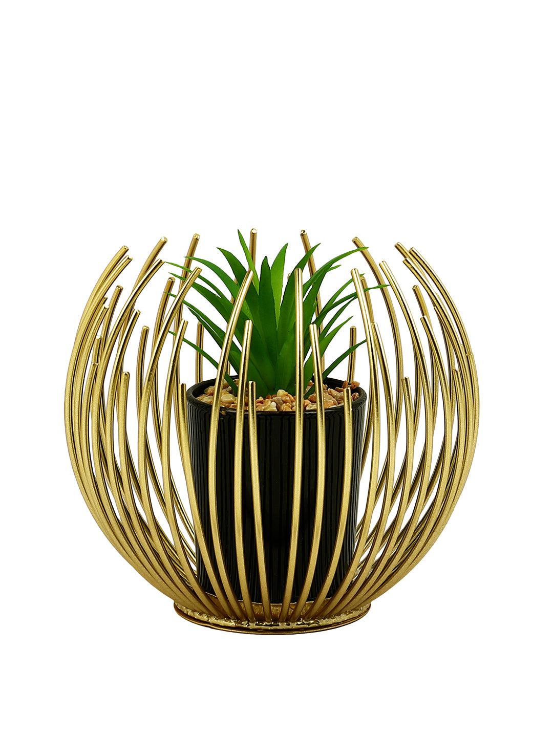 Black 1 Pieces Artificial Plant With Pot