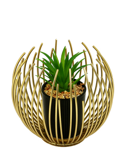 Black 1 Pieces Artificial Plant With Pot