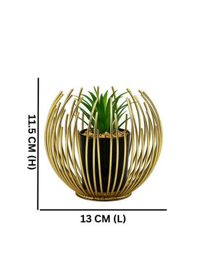 Black 1 Pieces Artificial Plant With Pot