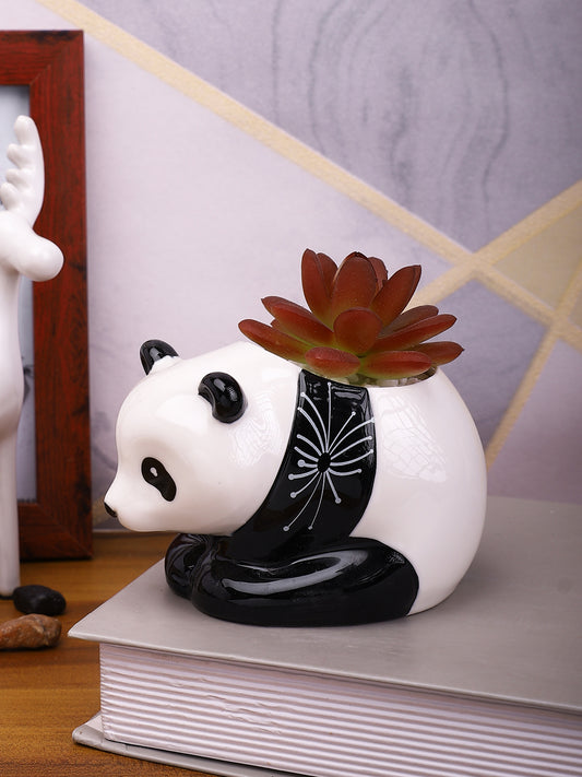 Black 1 Pieces Succulent Artificial Plant With Pot