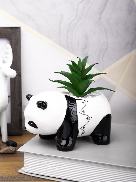 Black 1 Pieces Succulent Artificial Plant With Pot