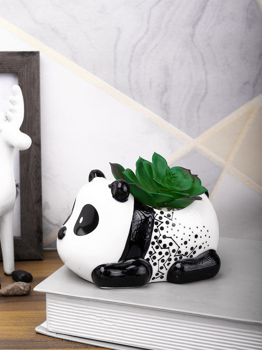 Black 1 Pieces Succulent Artificial Plant With Pot