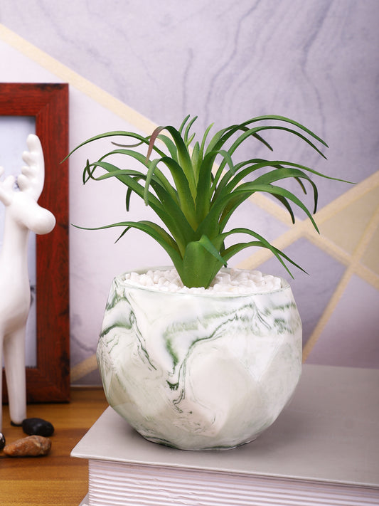 White 1 Pieces Fig Artificial Plant With Pot