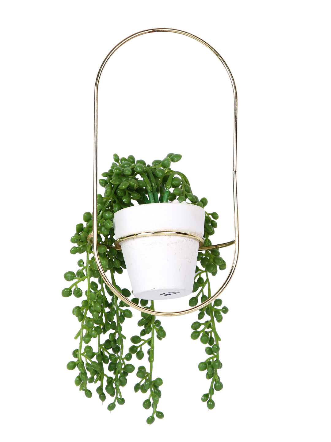 White 1 Pieces Hanging Succulent Artificial Plant With Pot