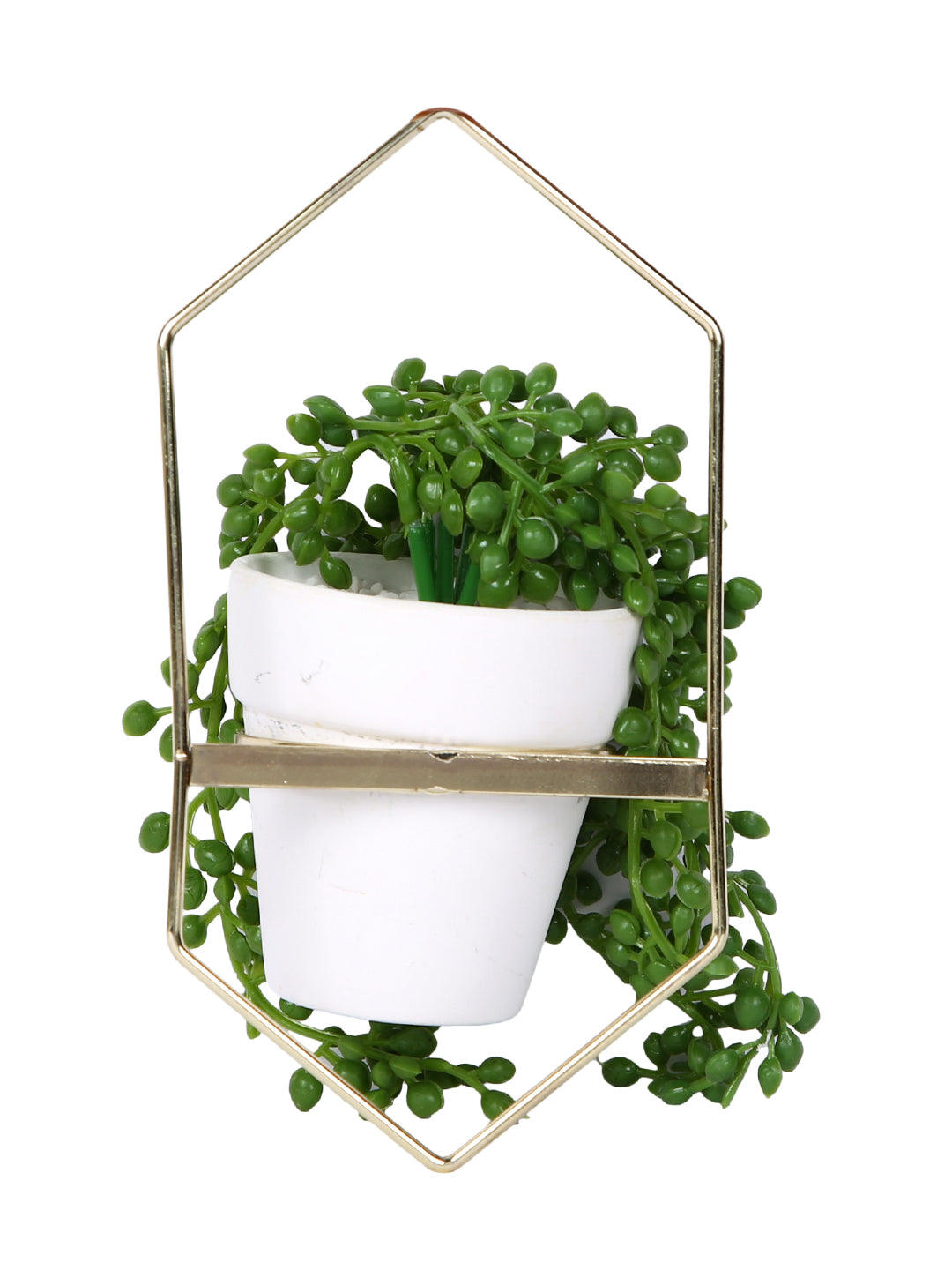 White 1 Pieces Succulent Artificial Plant With Pot