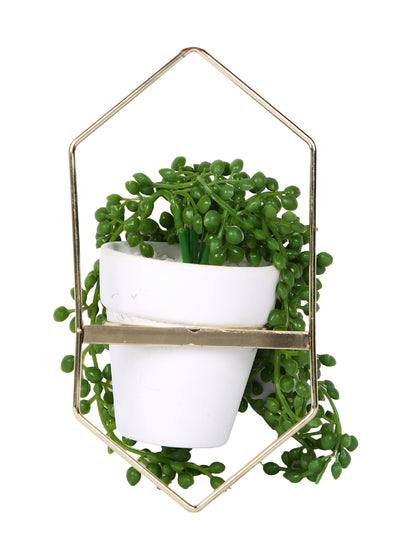 White 1 Pieces Succulent Artificial Plant With Pot