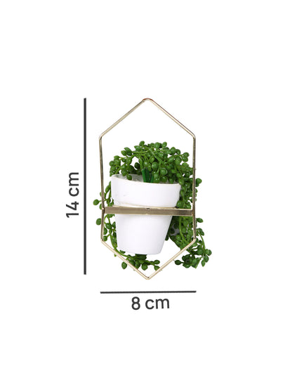 White 1 Pieces Succulent Artificial Plant With Pot