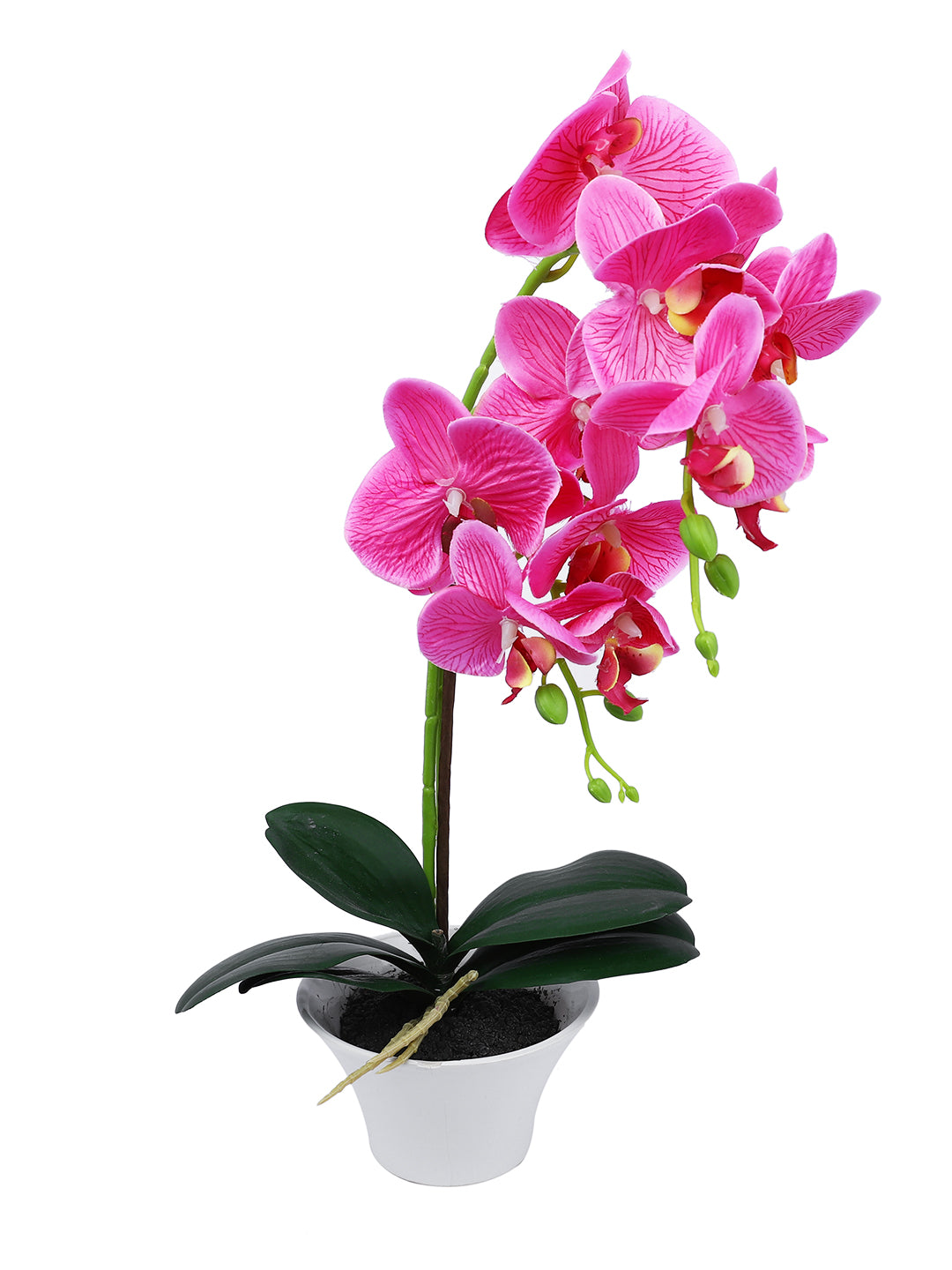 White 1 Pieces Orchid Artificial Plant With Pot