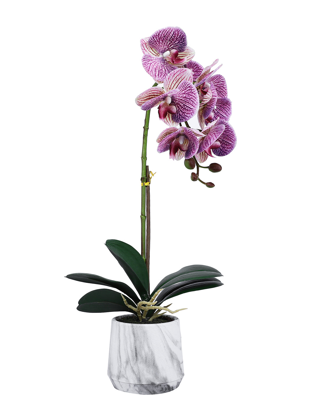 White 1 Pieces Orchid Artificial Plant With Pot