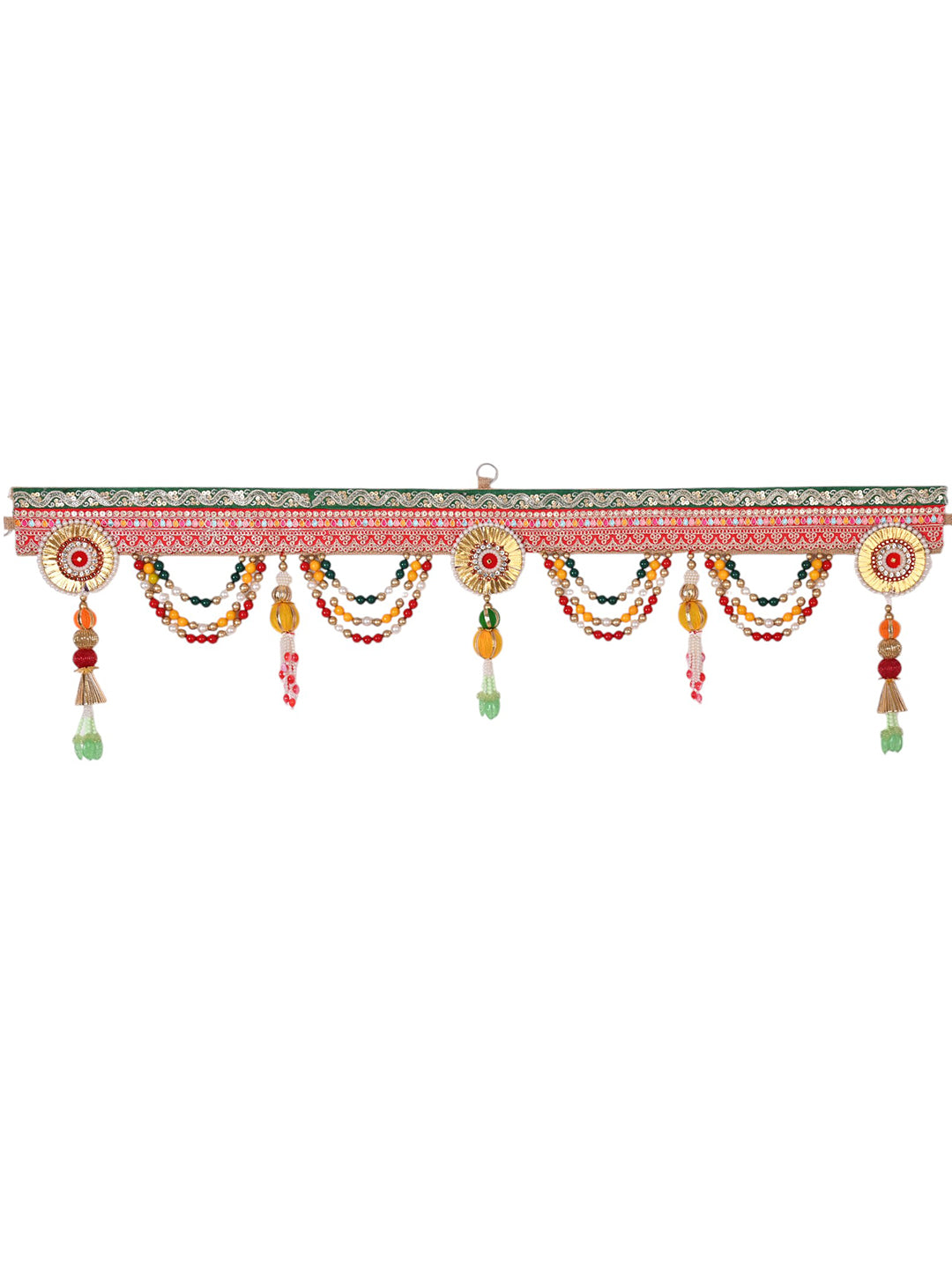 Beaded Toran with Multicolor Strings & Tassels