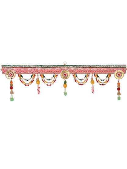 Beaded Toran with Multicolor Strings & Tassels