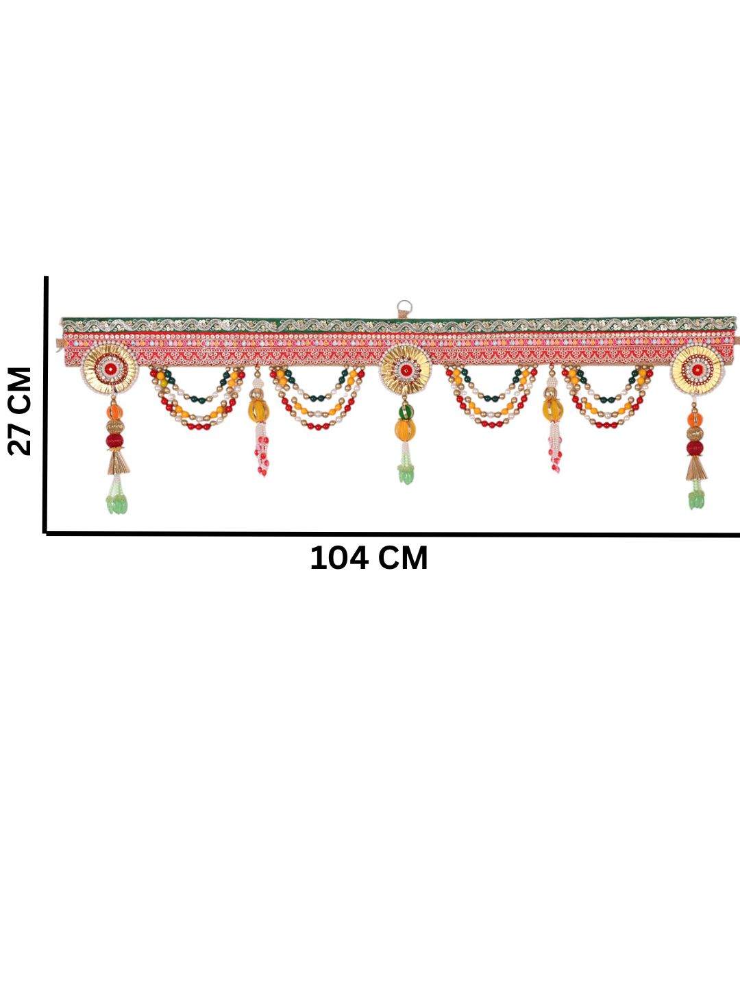 Beaded Toran with Multicolor Strings & Tassels