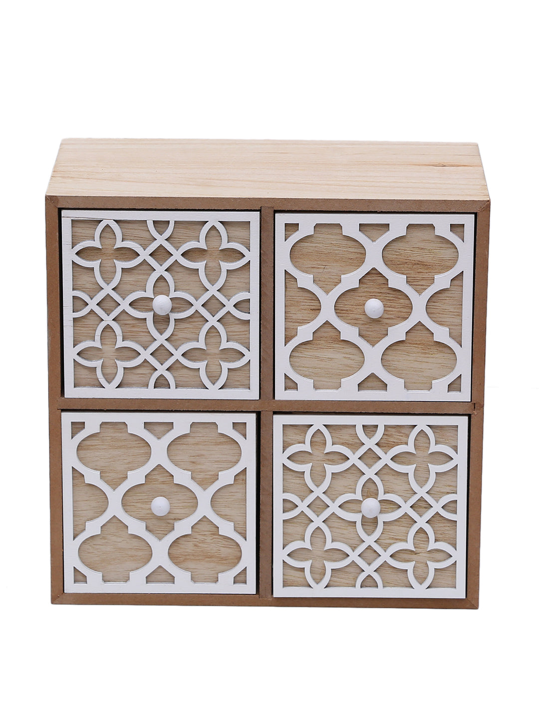 Beige Detailed and Cute Wooden Box