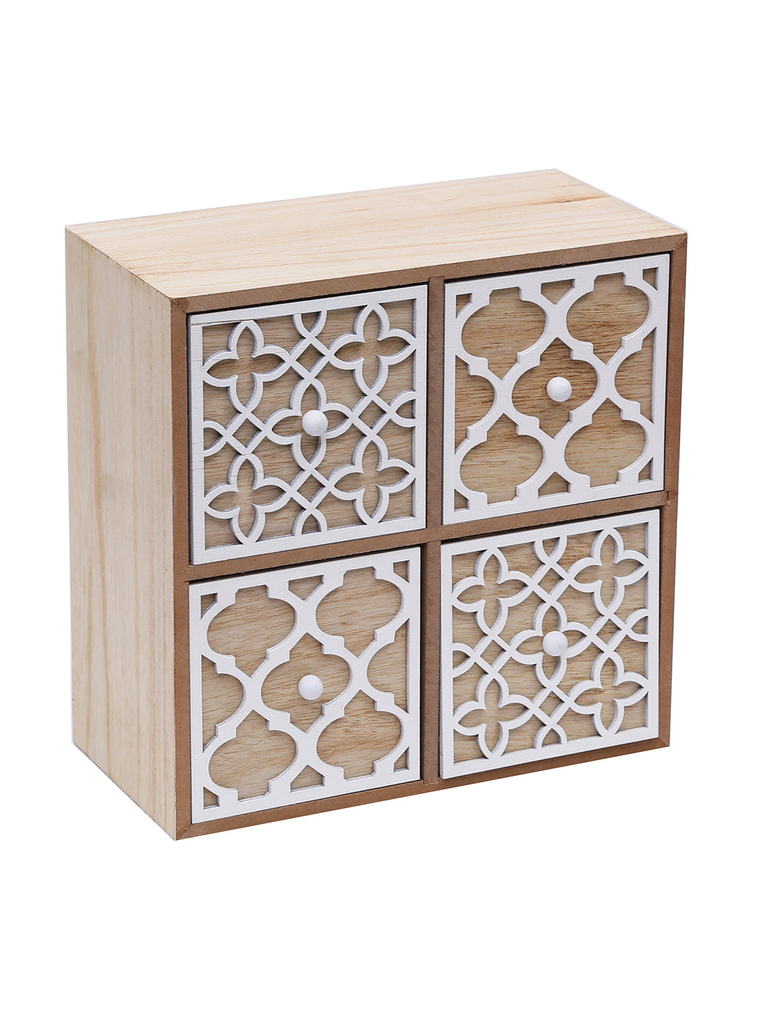 Beige Detailed and Cute Wooden Box