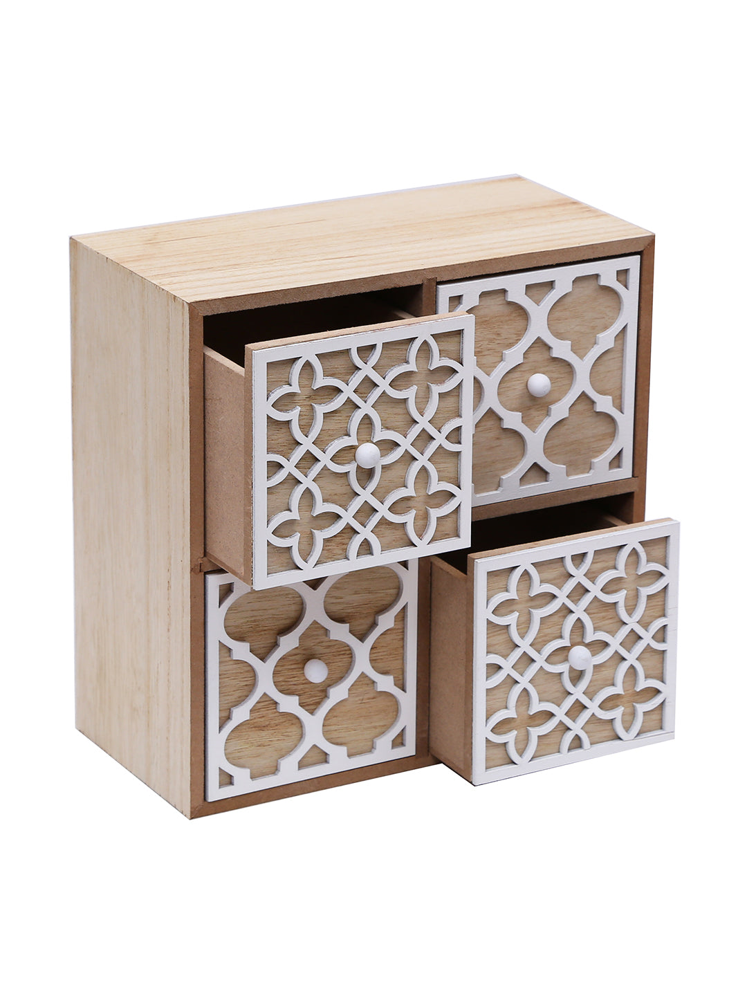 Beige Detailed and Cute Wooden Box