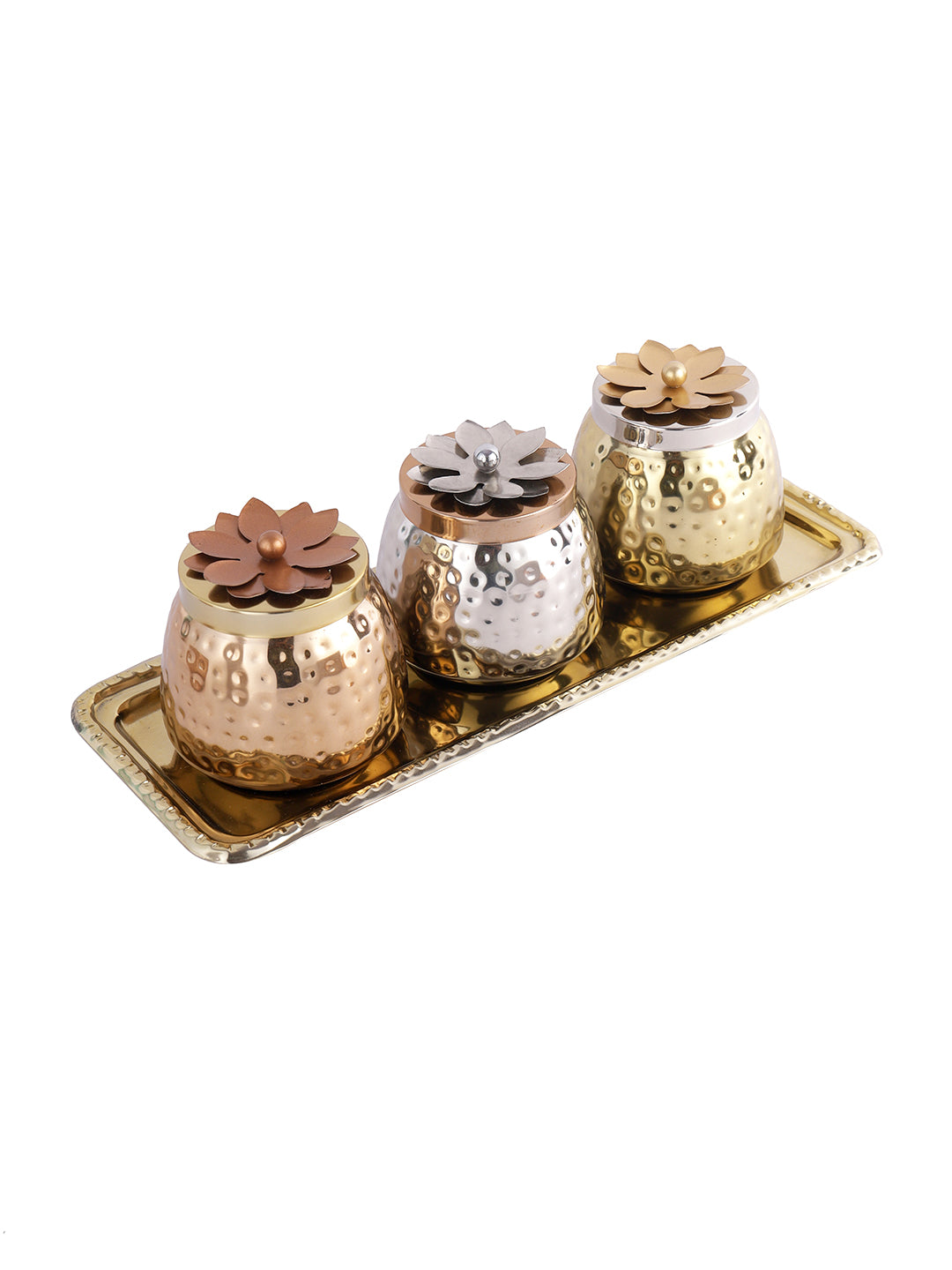 Set of 3 Jars with Tray