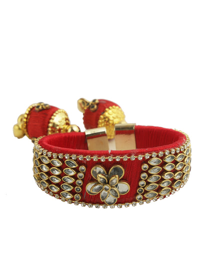 Traditional Red Kundan Bangle Rakhi