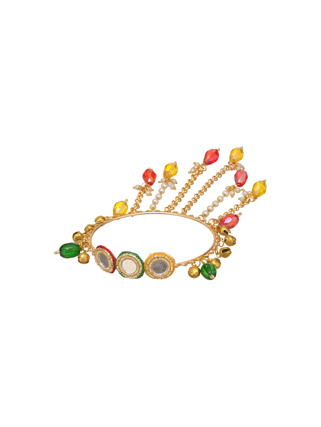 Multicolour Beads Floral Bhabhi Lumba Bracelet Rakhi