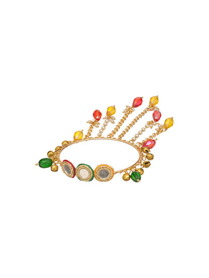 Multicolour Beads Floral Bhabhi Lumba Bracelet Rakhi