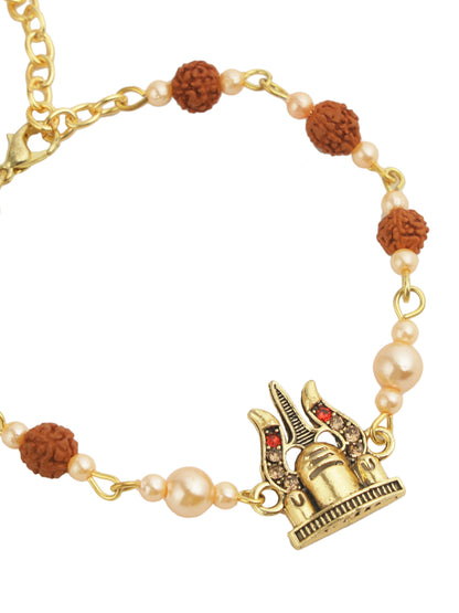 Shiva Trishul with Rudraksh Bracelet Rakhi