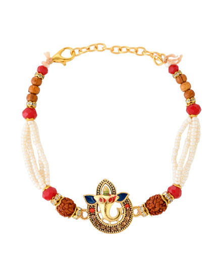 Divine Ganesha Rakhi with Rudraksh