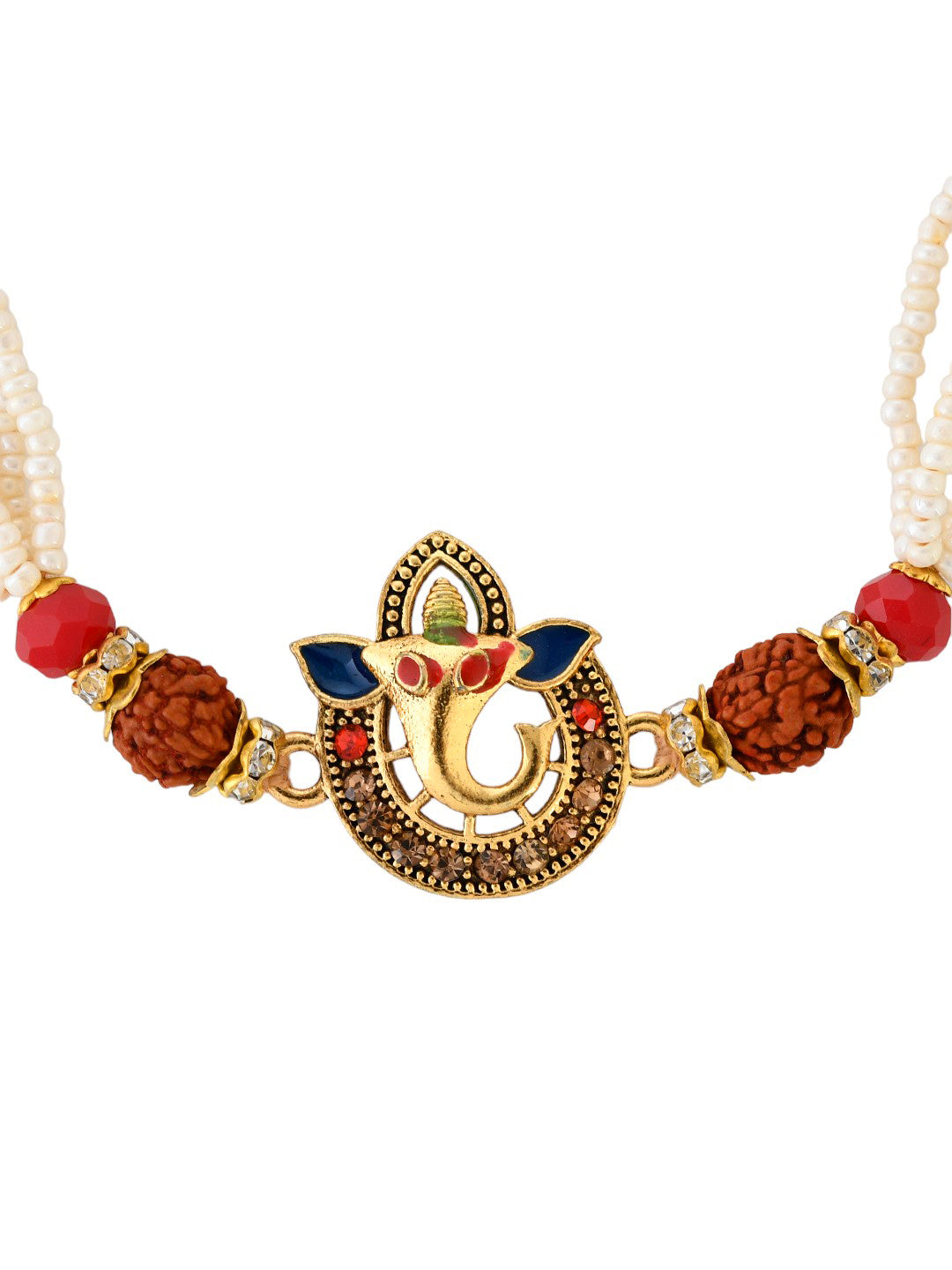 Divine Ganesha Rakhi with Rudraksh