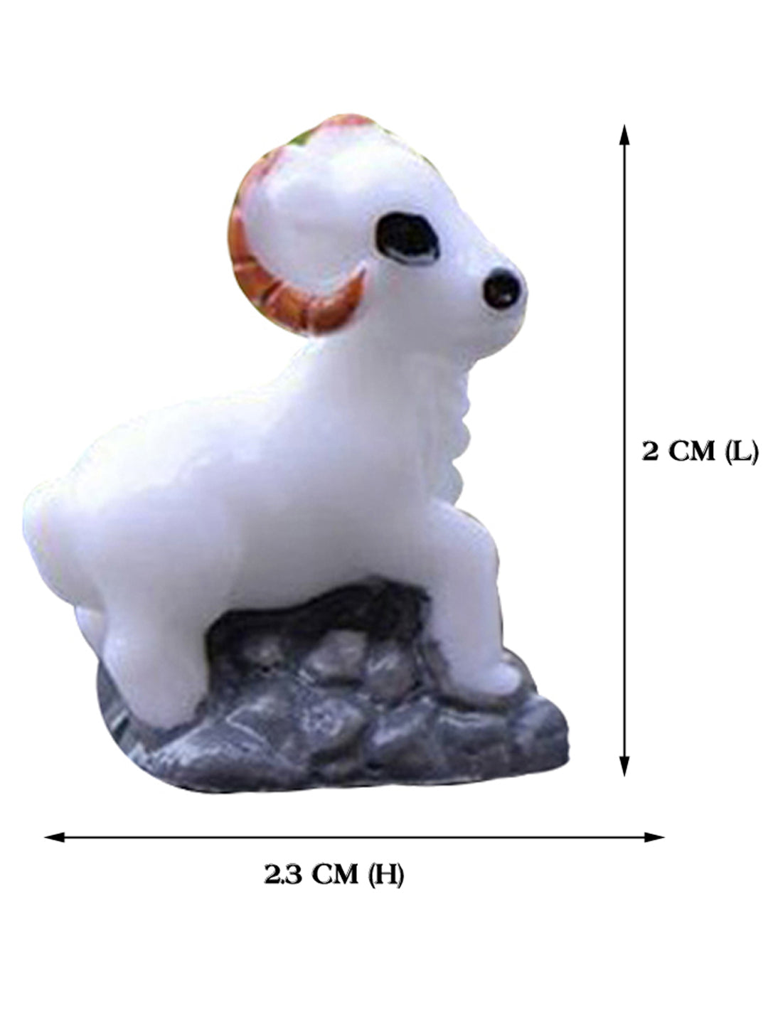 White Toy Snow Sheep Garden Décor Showpiece Set of 12