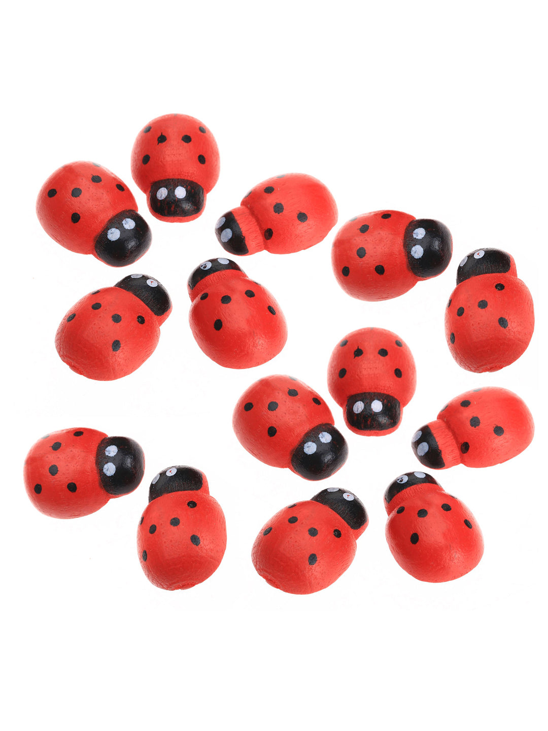 Red & Black Shinny Beetle Garden Toy Showpiece Set of 14