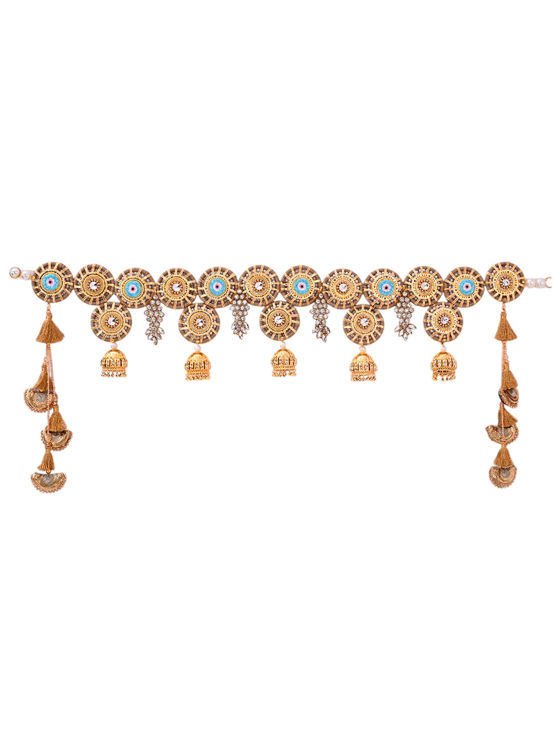 Heavy Designer Toran with Circular Motifs & Golden Tassels