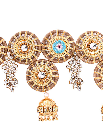 Heavy Designer Toran with Circular Motifs & Golden Tassels