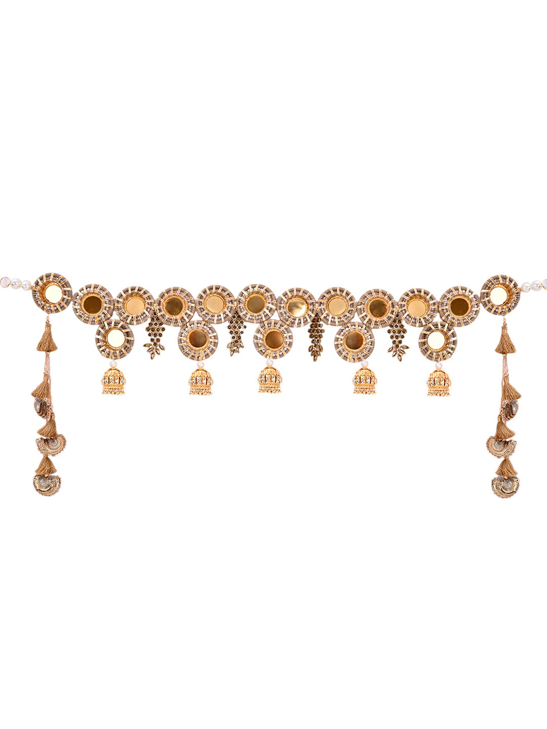 Heavy Designer Toran with Circular Motifs & Golden Tassels
