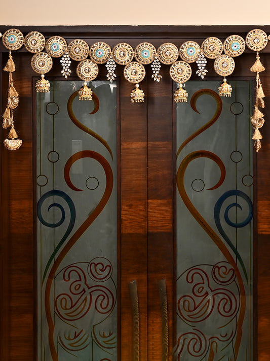 Heavy Designer Toran with Circular Motifs & Golden Tassels