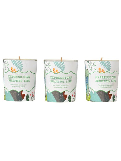 Set of 3 Aroma Fusion Illuminated candle