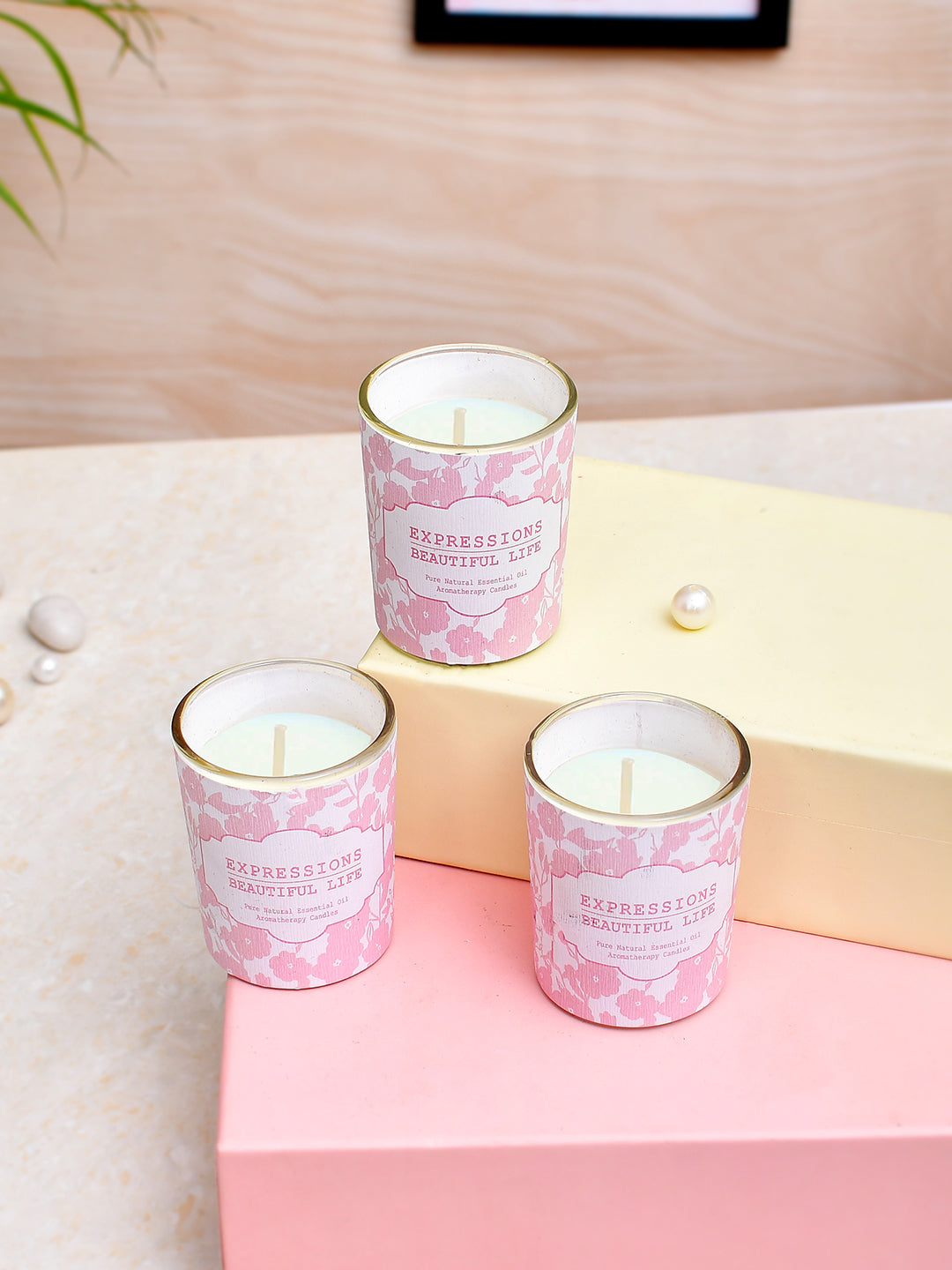 Set of 3 Aroma Fusion Illuminated candle