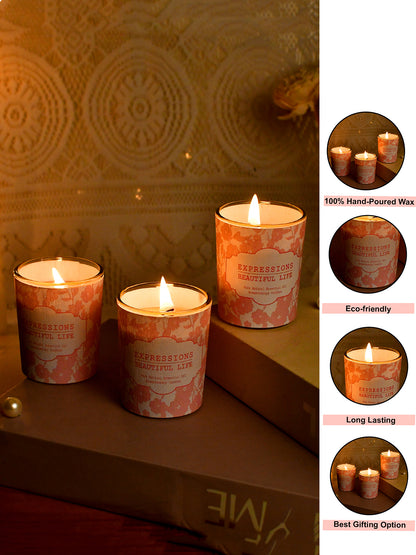 Set of 3 Aroma Fusion Illuminated candle