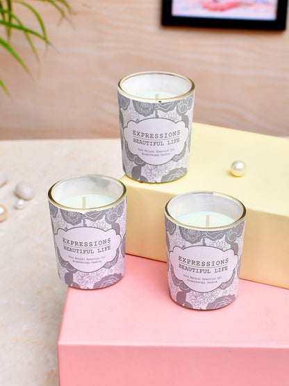 Set of 3 Aroma Fusion Illuminated candle