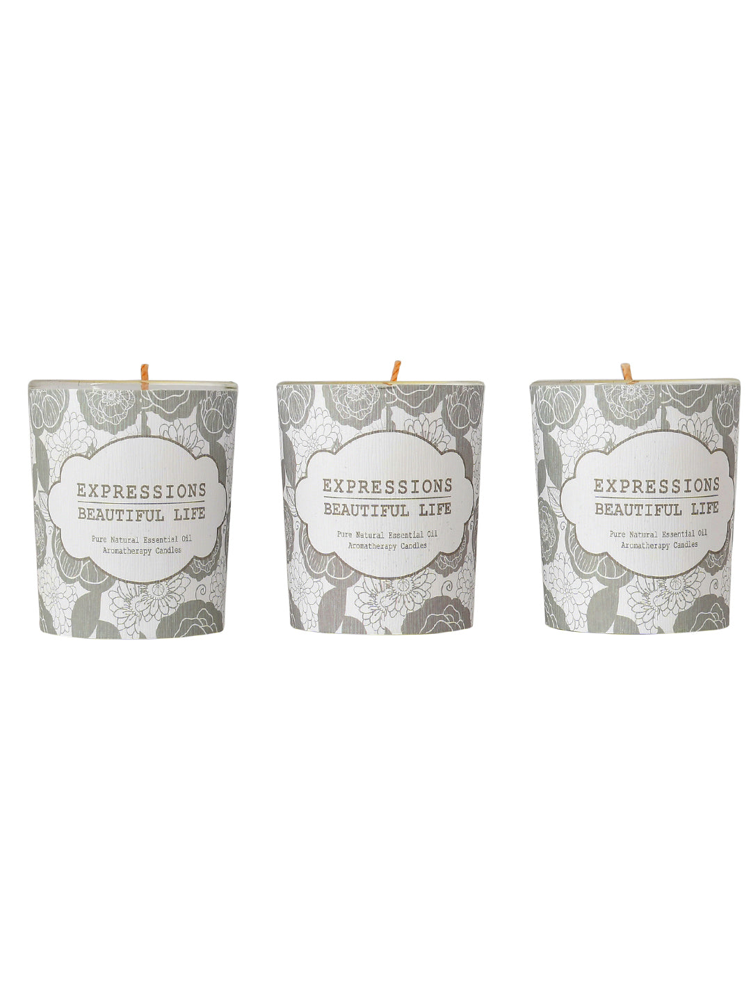 Set of 3 Aroma Fusion Illuminated candle