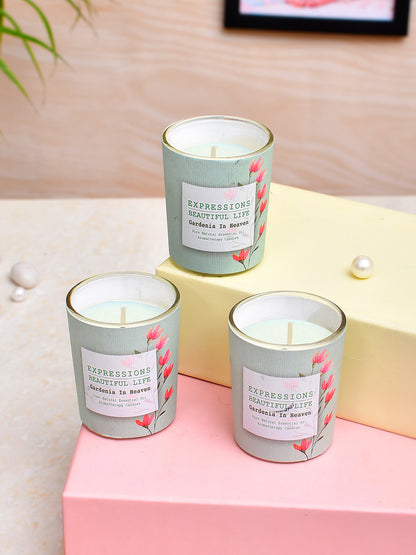 Set of 3 Aroma Fusion Illuminated candle