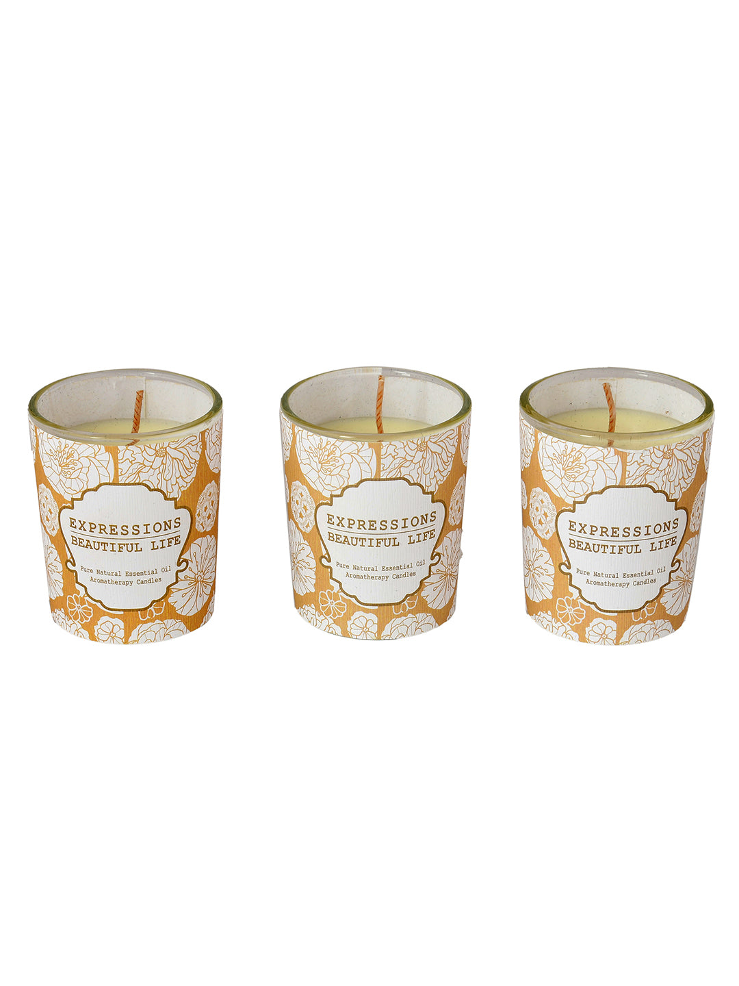 Set of 3 Aroma Fusion Illuminated candle