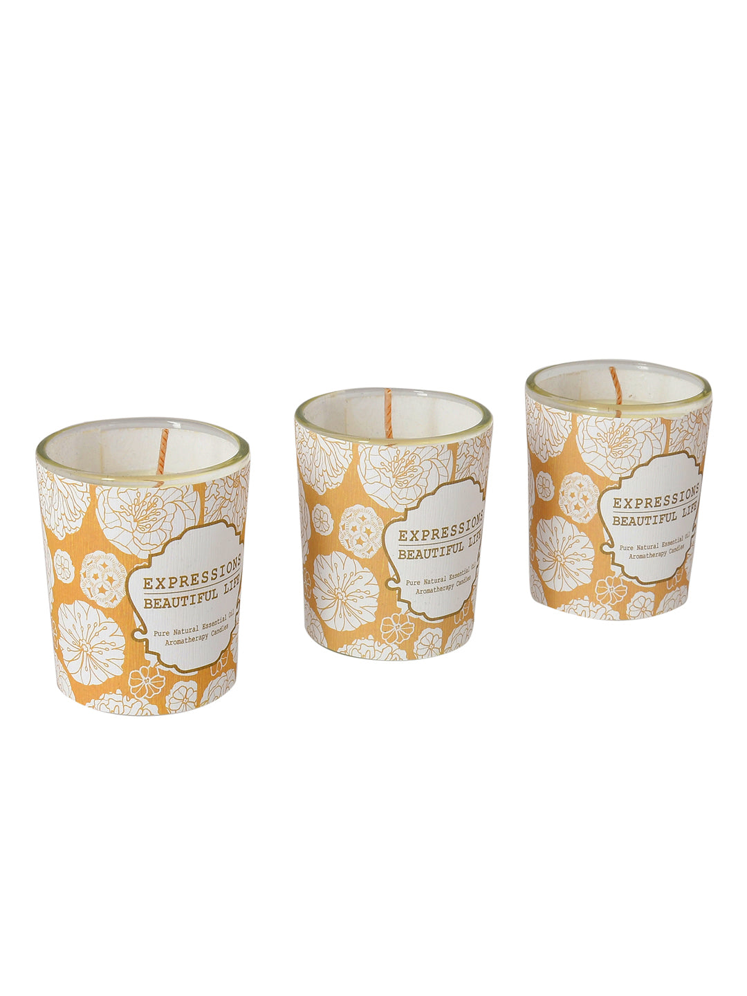 Set of 3 Aroma Fusion Illuminated candle