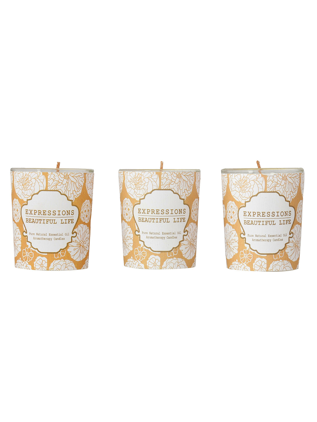 Set of 3 Aroma Fusion Illuminated candle