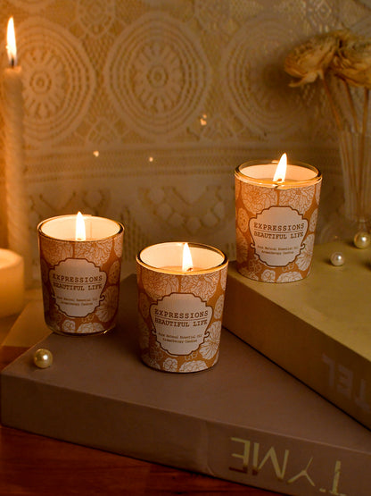 Set of 3 Aroma Fusion Illuminated candle